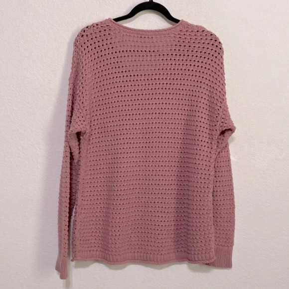 Madewell Pink Open-Stitch Austen Pullover Sweater Size M - Picture 7 of 10